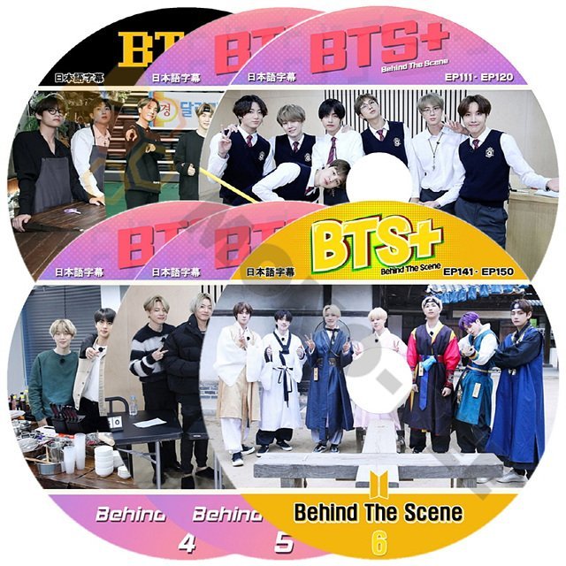 [K-POP DVD] BTS Behind The Scene #1- #6 EP91-EP150 6枚セット 日本語字幕あり 防弾少年団 バンタン  韓国番組 BANGTAN KPOP DVD