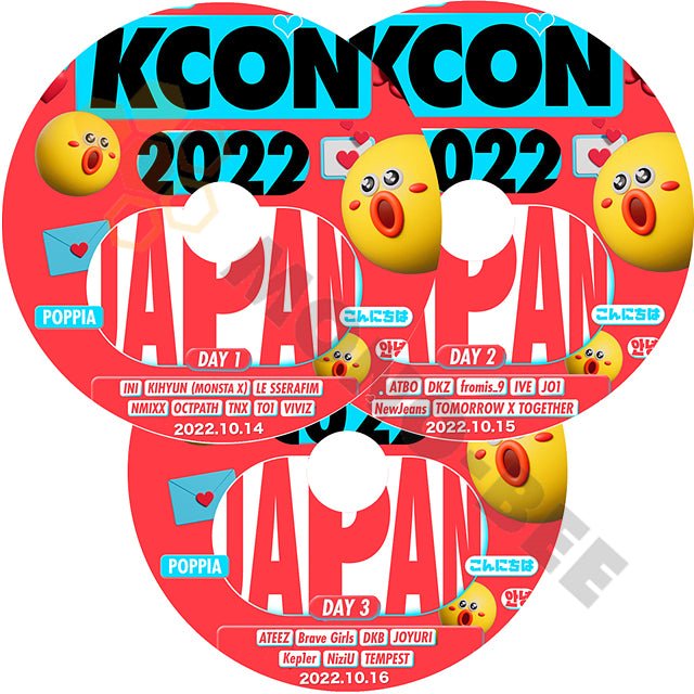 K-POP DVD KCON 2022 in JAPAN 2022.10.14 - 2022.10.16 3枚 SET