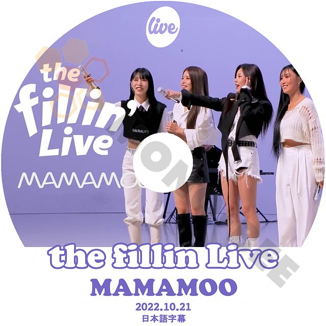 K-POP DVD MAMAMOO The Fillin Live 2022.10.21 日本語字幕ありママム SOLAR HWASA Moon  Byul Whee In ソラ ファサ ムンビョル フィイン