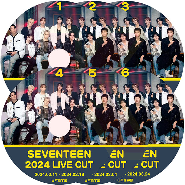 K-POP DVD SEVENTEEN 2024 V Live 6枚SET 2024.01.01-03.24 日本語字幕あり SEVENTEEN セブンティーン セブチ SEVENTEEN KPOP DVD