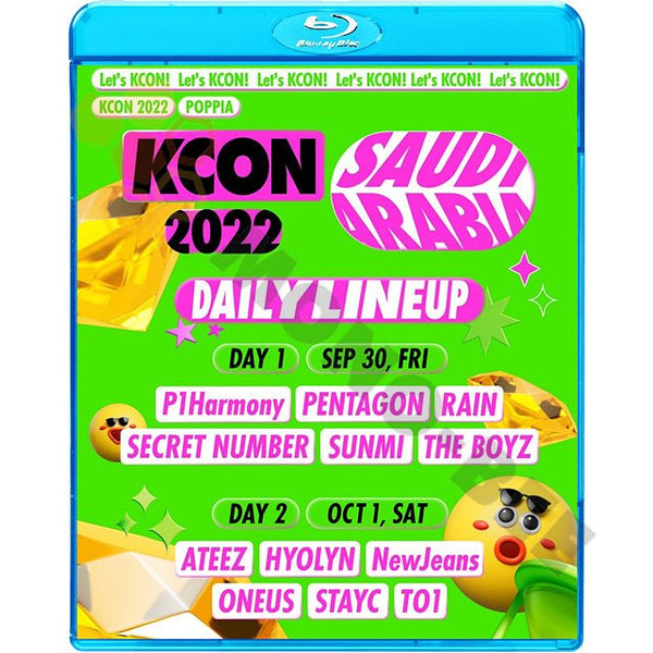 K-POP Blu-ray KCON 2022 in SAUDIARABIA 1DAY-2DAY 2022.9.30 - 2022.10.01 日本語字幕なし ATEEZ THE BOYZ PENTAGON ONEUS STAYC TO1 NewJeans - mono-bee