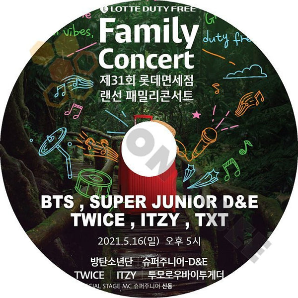 K-POP DVD BTS 2021 FAMILY CONCERT -2021.05.16- 日本語字幕なし S.J-D&E,TWICE,ITZY,TXT KPOP DVD - mono-bee