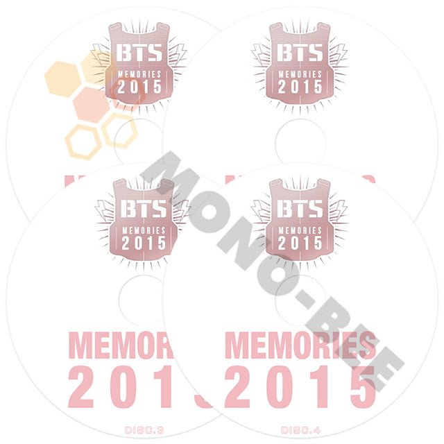 K-POP DVD] BTS BANGTAN MEMORIES OF 2015 4枚SET 日本語字幕あり 防弾