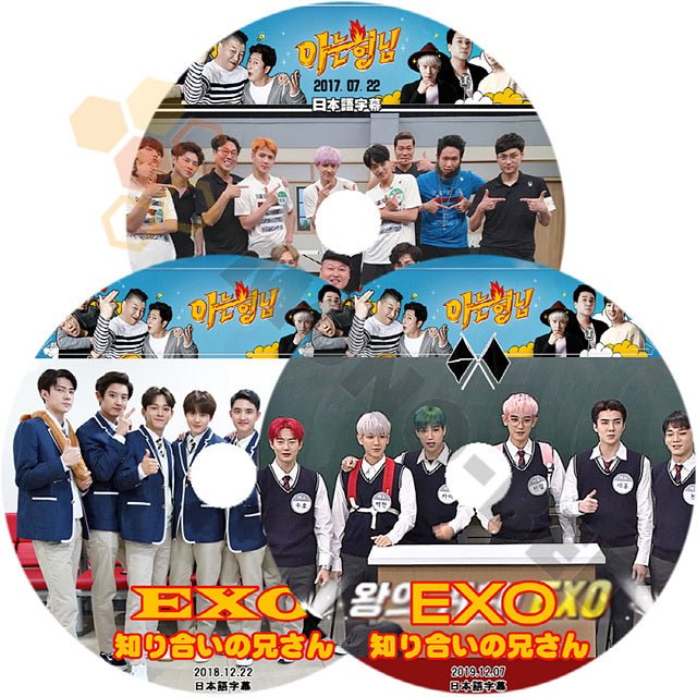 K-POP DVD EXO 知ってる兄さん EXO 3枚SET 日本語字幕あり EXO エクソ 韓国番組 EXO DVD - mono-bee