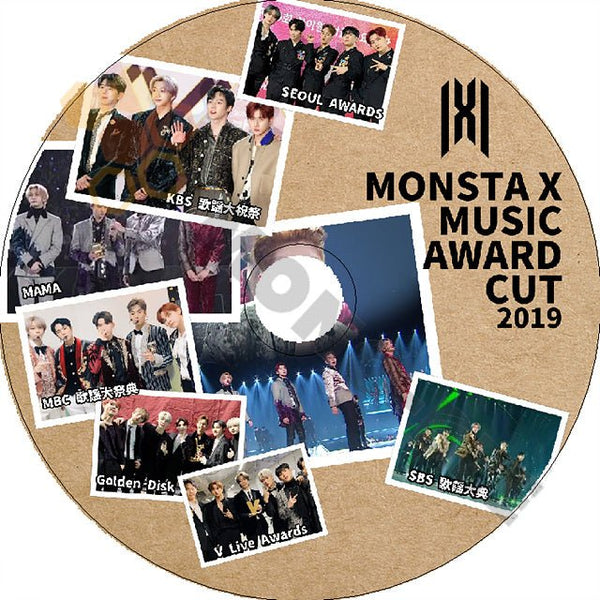 K-POP DVD MONSTA X CUT 2019 MUSIC Awards VLIVE/KBS/SBS/MBC/GDA/Seoul Awards Awards KPOP DVD - mono-bee