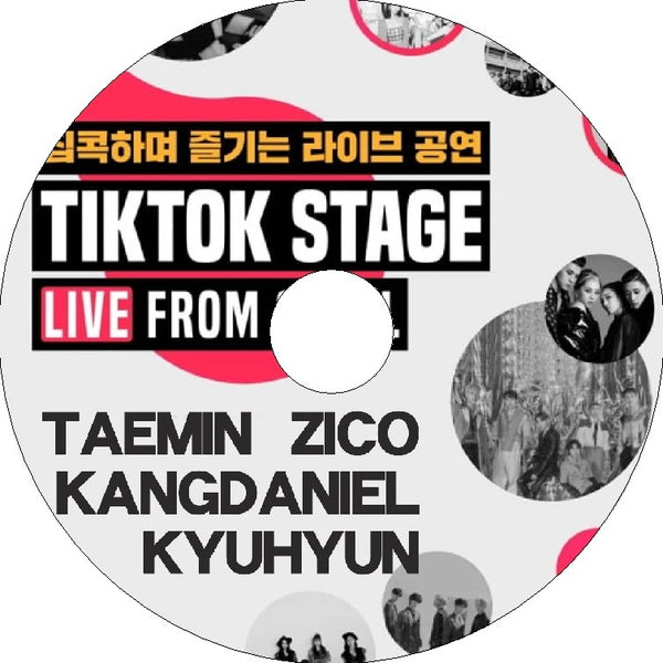 K-POP DVD TIKTOK STAGE - TAEMIN/ KYUHYUN/ ZICO/ KANG DANIEL - 音楽番組収録DVD IDOL KPOP DVD - mono-bee